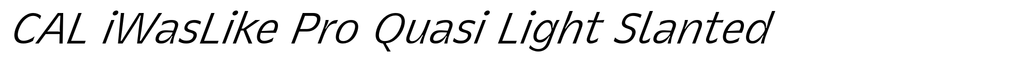 CAL iWasLike Pro Quasi Light Slanted image